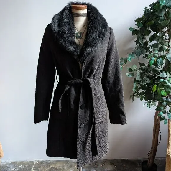 Vintage Afghan Penny Lane Fur Leather Suede Modern Furry Jacket Coat 70s 80s - Picture 8 of 13